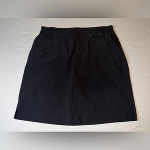 Tilley Black A-Line Skirt Size Small Lightweight Elastic Waist
